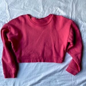 Women's Pink Cropped Sweatshirt